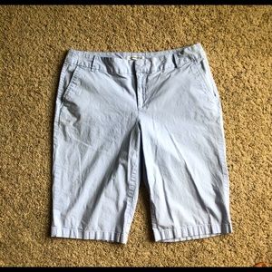 Light blue Liz Claiborne cotton summer Bermuda shorts
